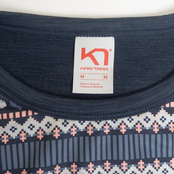 Kari Traa Long Sleeve Top Activewear Thermo Base Layer Lune Gray Pink Medium - Picture 6 of 14